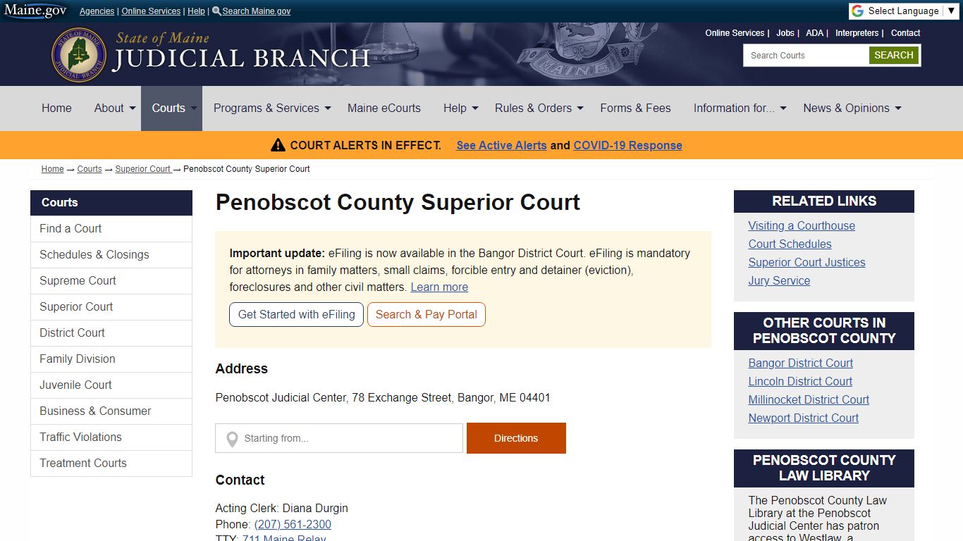 Penobscot County Superior Court: State of Maine Judicial Branch