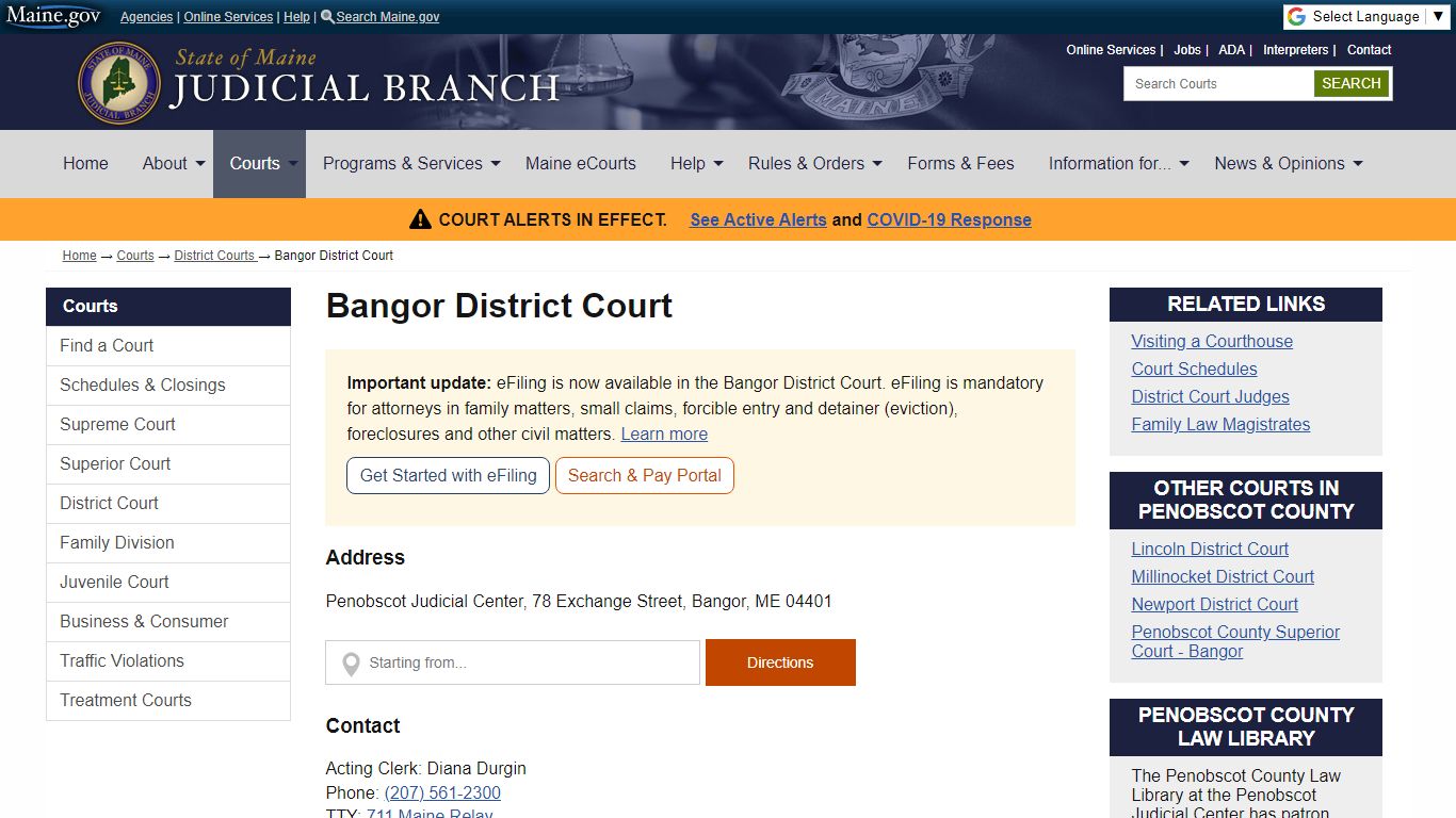 Bangor District Court: State of Maine Judicial Branch